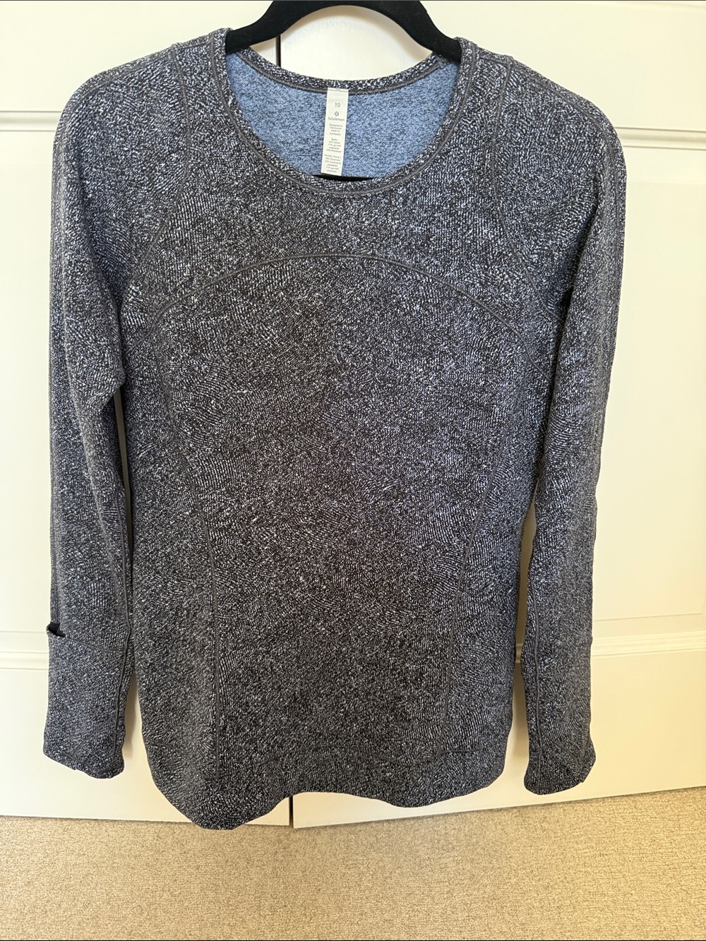 lululemon athletica Heathered Blue Long-Sleeve Performance Top